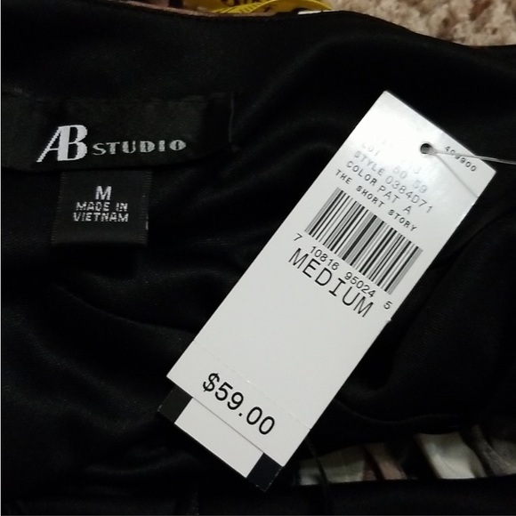 NWT AB STUDIO Printed Stretch Dress Size Medium - Picture 2 of 6